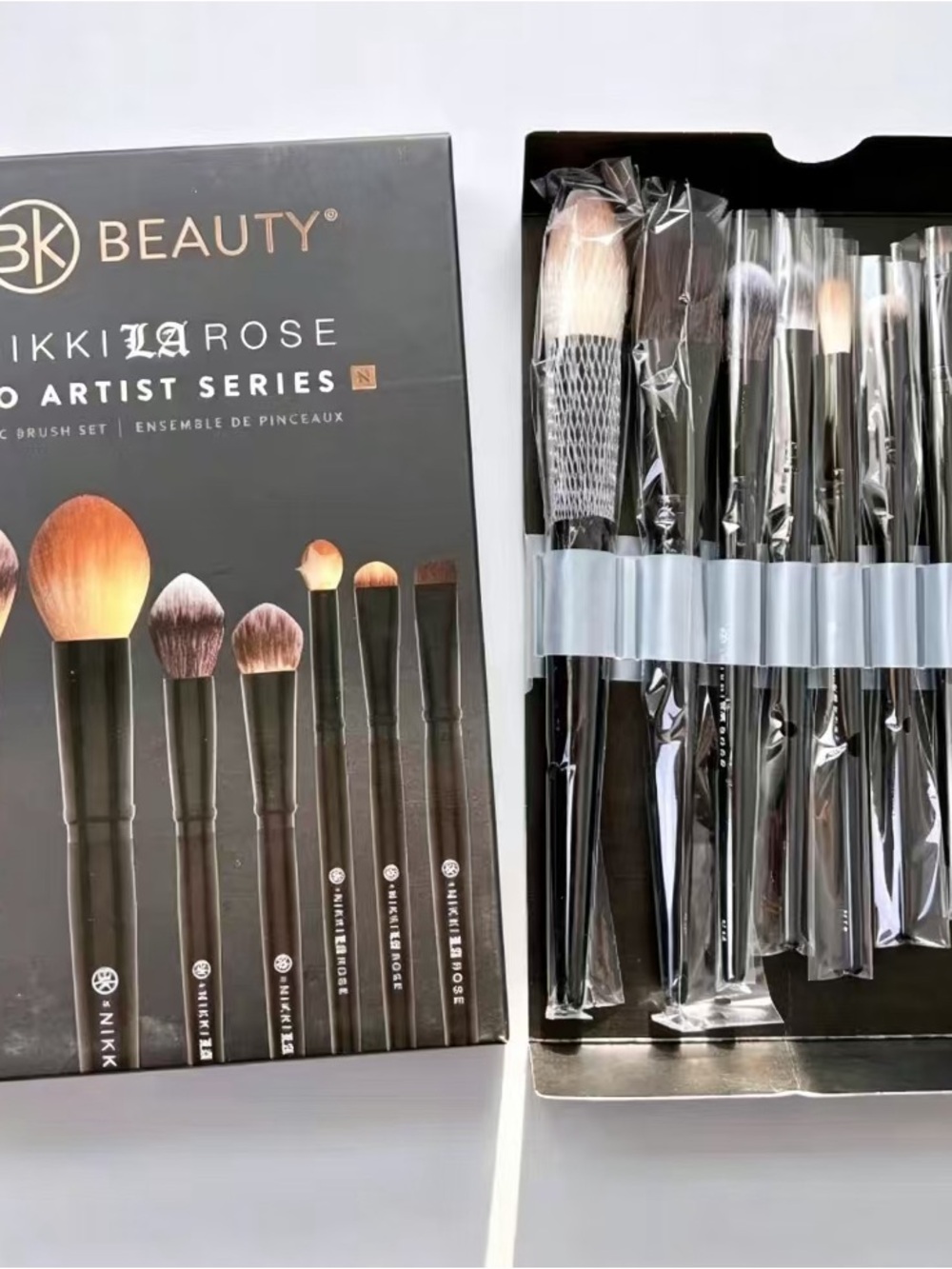 Bk Beauty La Rose Pro Artist Series Makeup Brush Set - Black